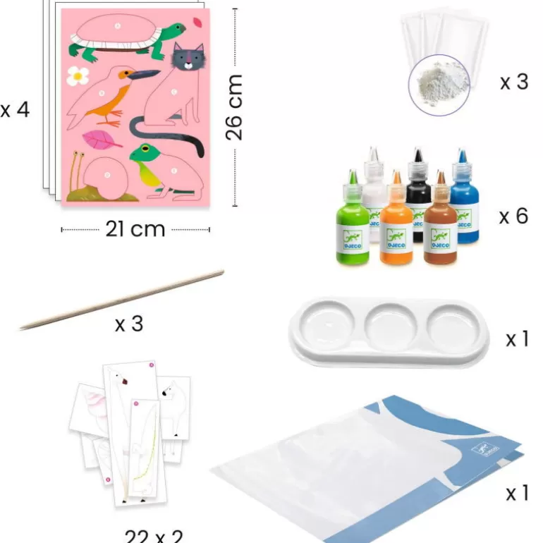 Djeco Dessin, Peinture, Coloriage<Coffret Papier Marbre "Colorful" 9351