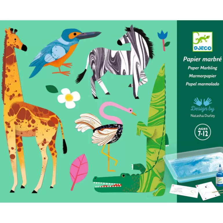 Djeco Dessin, Peinture, Coloriage<Coffret Papier Marbre "Colorful" 9351