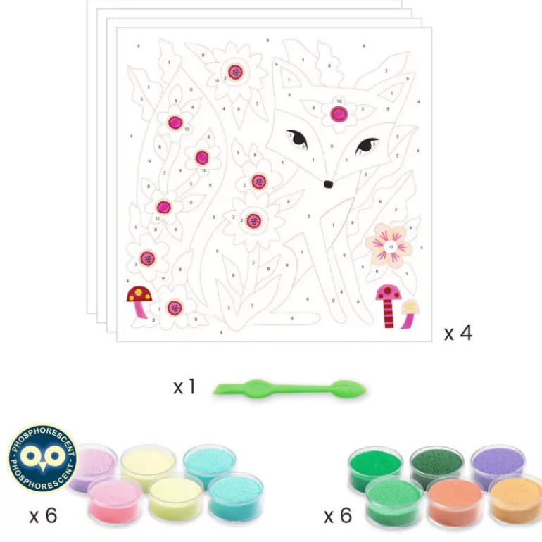 Djeco Sables Colorés, Paillettes<Coffret Sables Colorés "Garden Lights" 8680