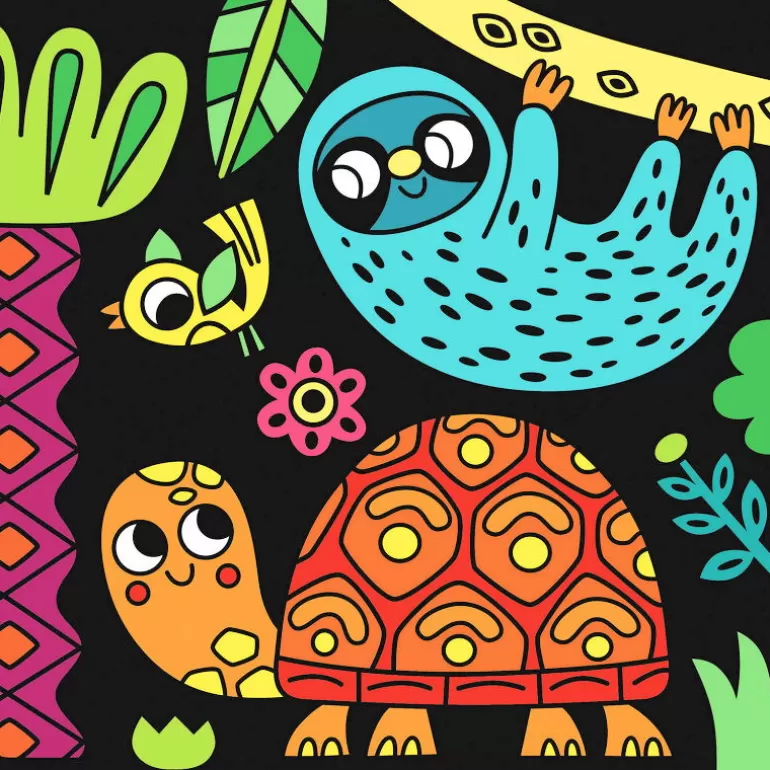 Djeco Dessin, Peinture, Coloriage<Coloriage Velours 'Dans Le Noir, Il Y A...' 9096