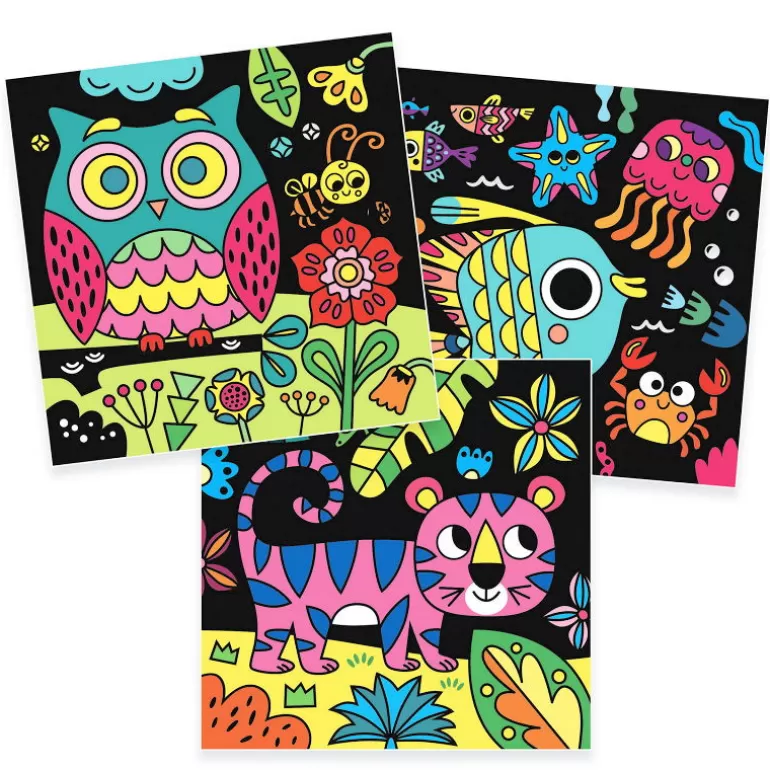 Djeco Dessin, Peinture, Coloriage<Coloriage Velours 'Dans Le Noir, Il Y A...' 9096