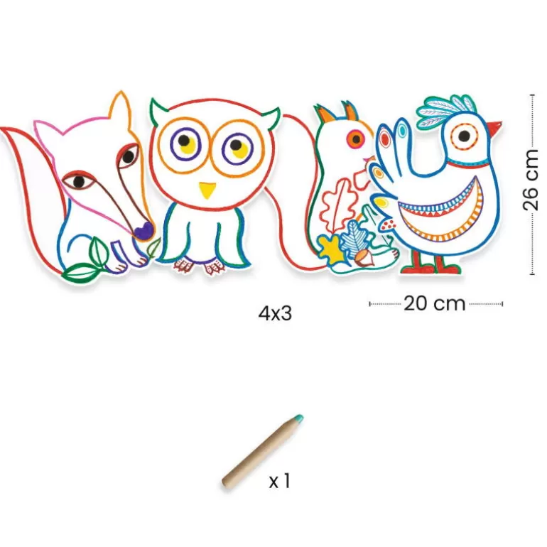 Djeco Dessin, Peinture, Coloriage<Coloriages A Reveler "Animaux De La Foret" 0063