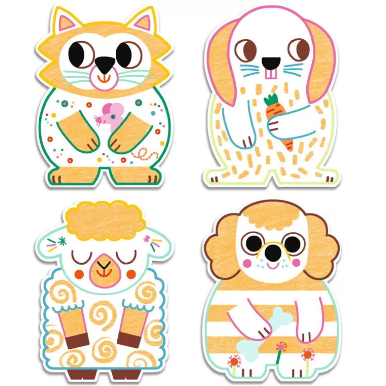 Djeco Dessin, Peinture, Coloriage<Coloriages A Reveler "Animaux Familiers" 0061