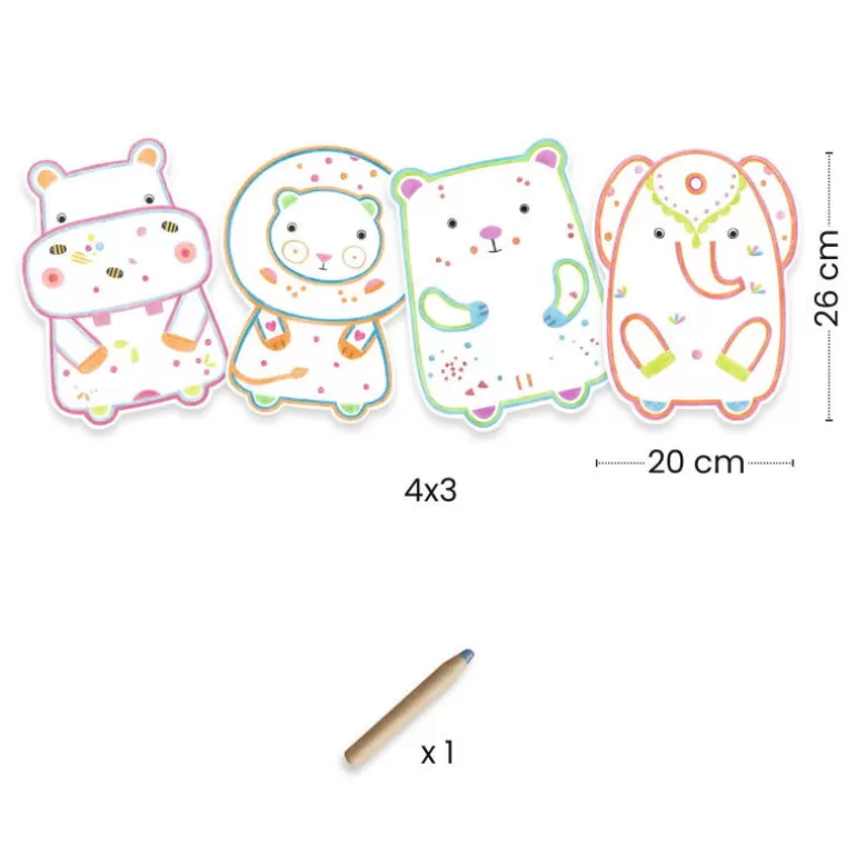 Djeco Dessin, Peinture, Coloriage<Coloriages A Reveler "Animaux Sauvages" 0062
