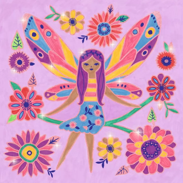 Djeco Dessin, Peinture, Coloriage<Coloriages Brillants "Petites Ailes" 9696