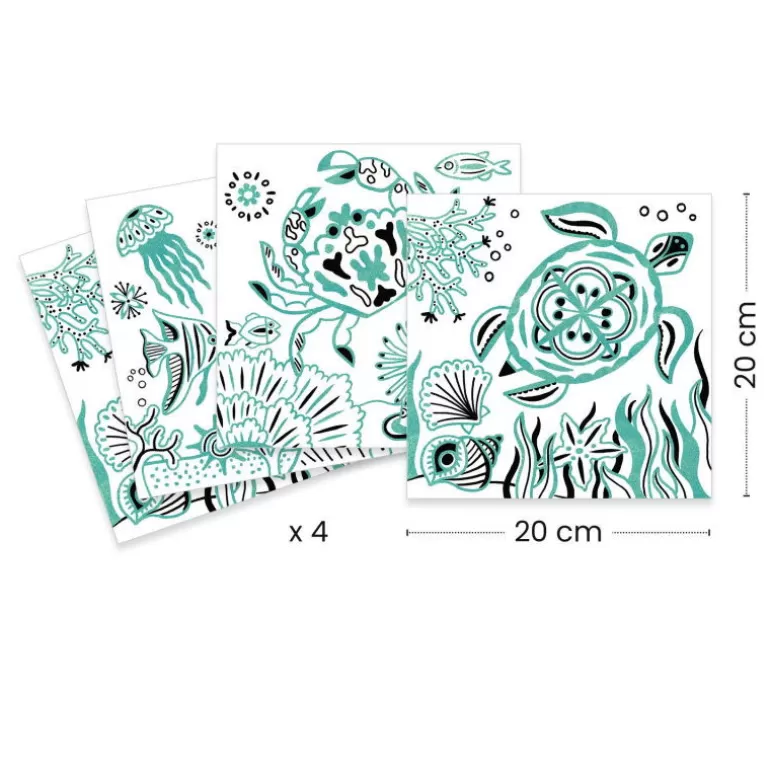 Djeco Dessin, Peinture, Coloriage<Coloriages Brillants "Sous La Mer" 9698