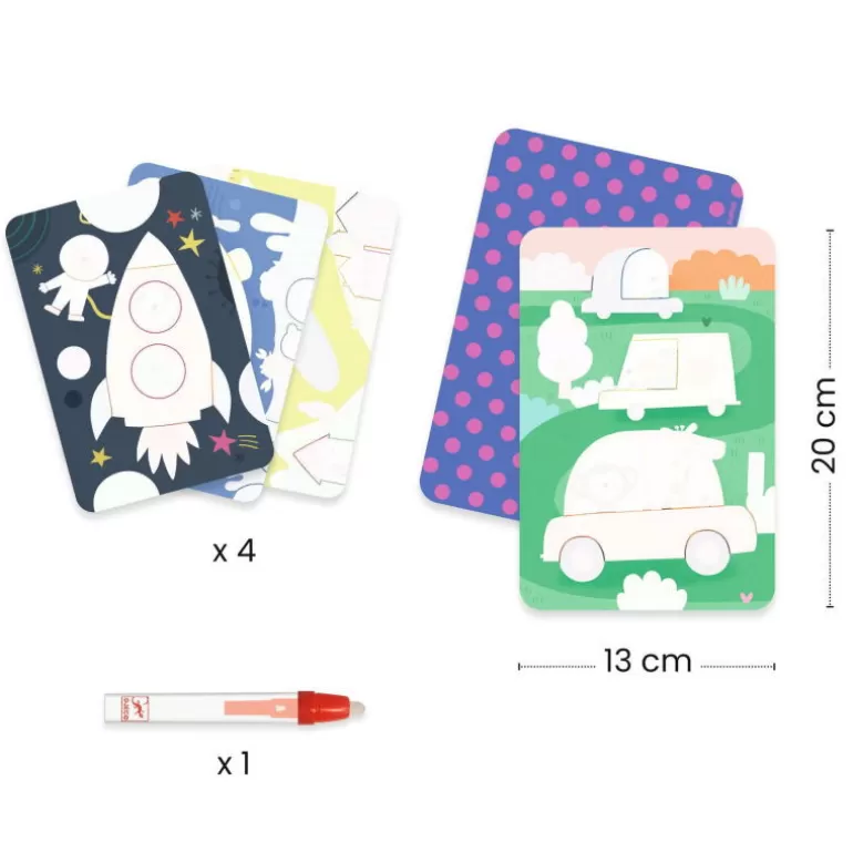 Djeco Dessin, Peinture, Coloriage<Coloriages Magiques A L'Eau "En Route !" 9074