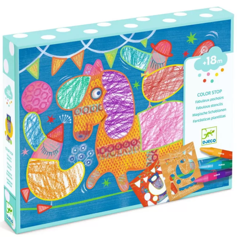 Djeco Dessin, Peinture, Coloriage<Coloriages Pour Les Petits Color Stop "Fabuleux Pochoirs" 8989