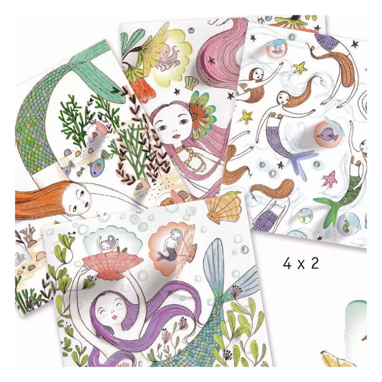 Djeco Dessin, Peinture, Coloriage<Coloriages Surprise 'Sous L'Ocean' 9628