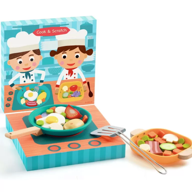 Djeco Jouets Cuisine, Dînette<Cook & Scratch, Jouer A Cuisiner Des Poelees 5502