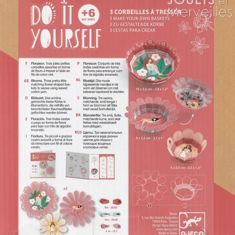 Djeco Couture Et Broderie Pour Enfant<Corbeilles A Tresser "Floraison" Diy 7952