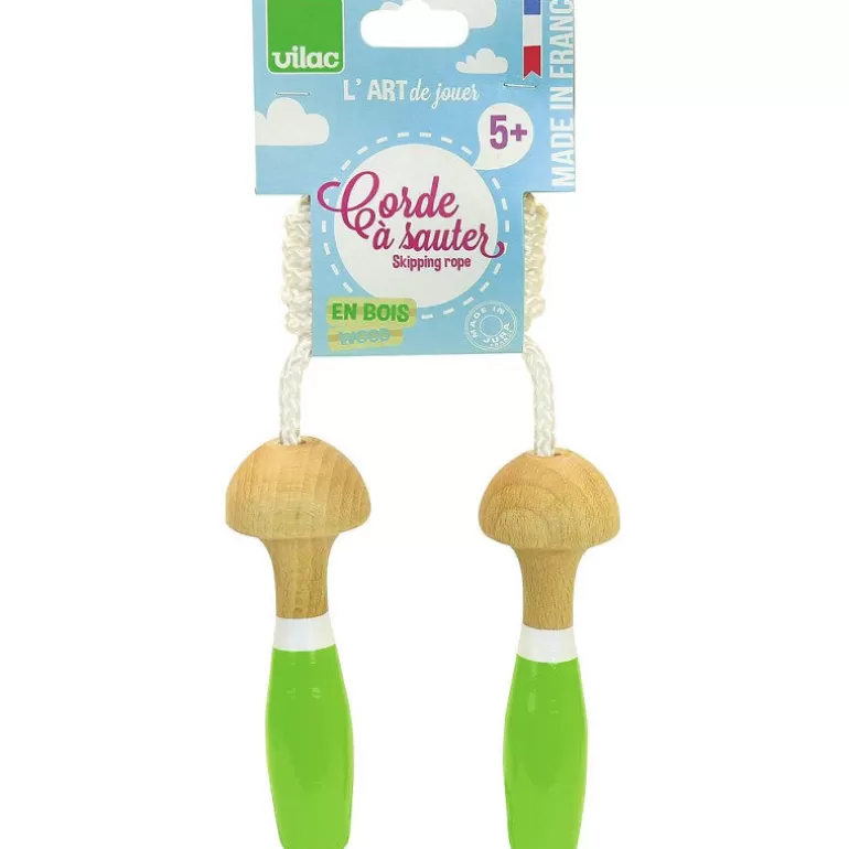 VILAC Jouets Vilac Fabriqués En France<Corde A Sauter En Bois Laque Verte 3008G