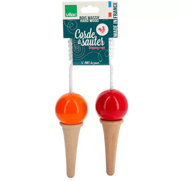 VILAC Jouets Vilac Fabriqués En France<Corde A Sauter "Glace Rouge" En Bois Laque 3012R