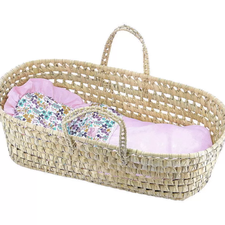 Petitcollin Poupées, Peluches<Couffin Avec Garnissage "Liberty Rose" Pour Poupee De 36 A 48 Cm