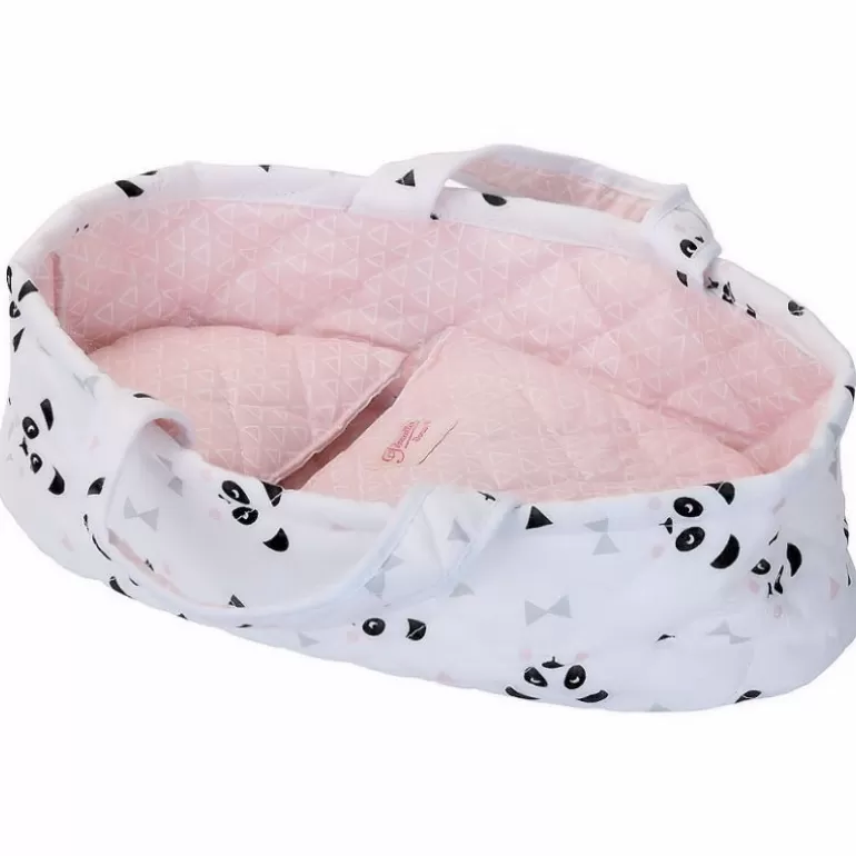 Petitcollin Poupées, Peluches<Couffin En Tissu "Panda" Pour Poupee De 25 A 28 Cm