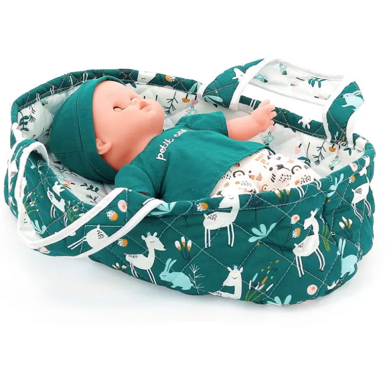 Petitcollin Poupées, Peluches<Couffin En Tissu "Petite Biche" Pour Poupee De 25 A 28 Cm