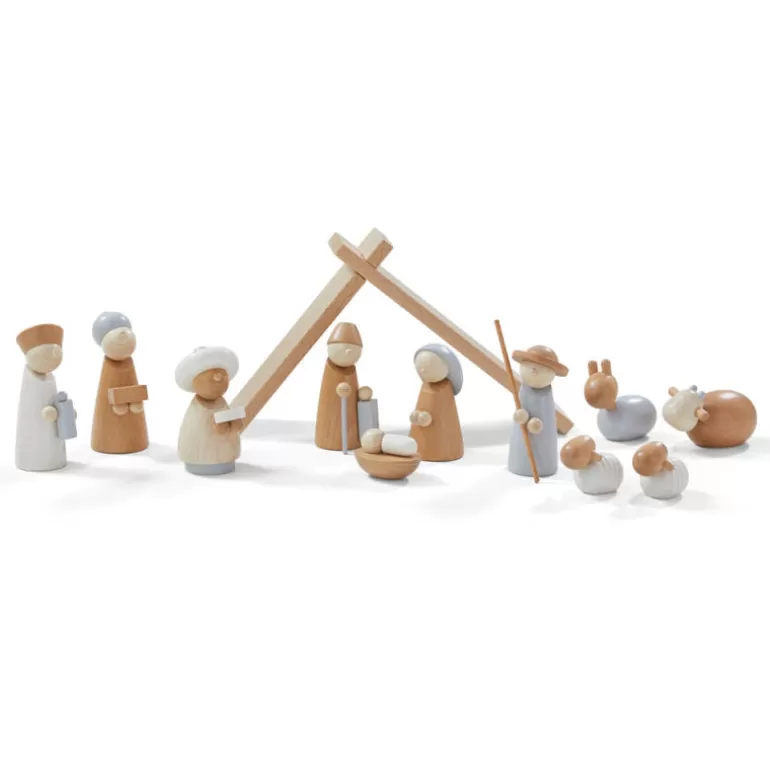 HABA Décoration Enfants<Creche De Noel En Bois 304685