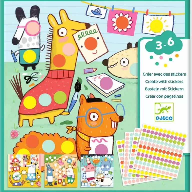 Djeco Autocollants Et Décalcomanies<Creer Avec Des Stickers "Avec Des Gommettes Rondes" 9044