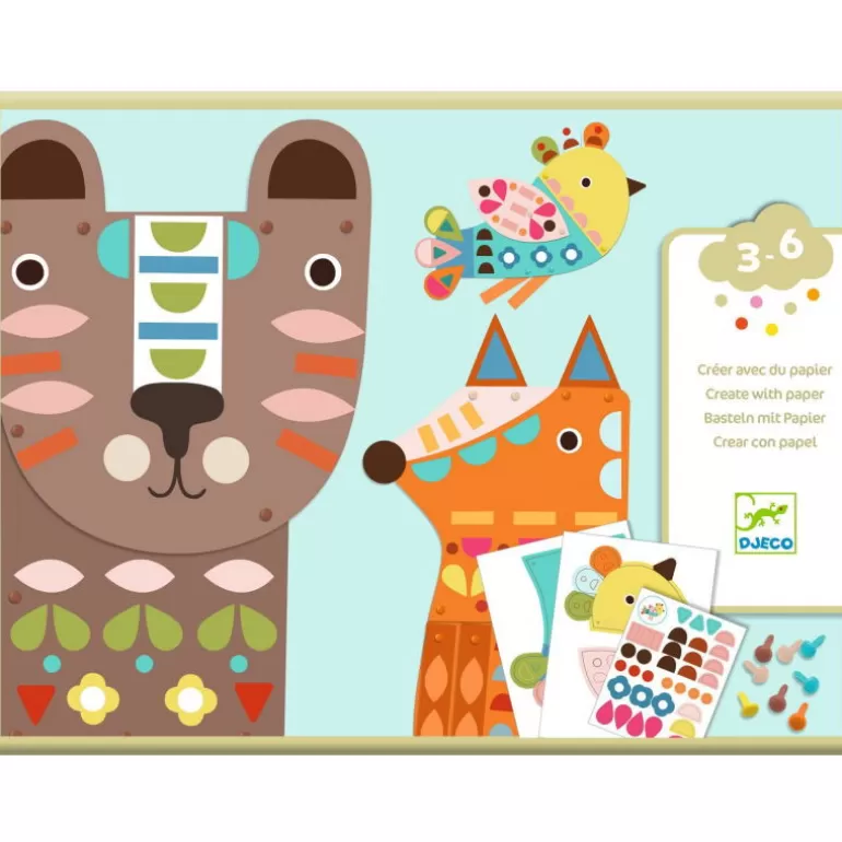 Djeco Paper Toys<Creer Avec Du Papier "3 Animaux Geants" 9895