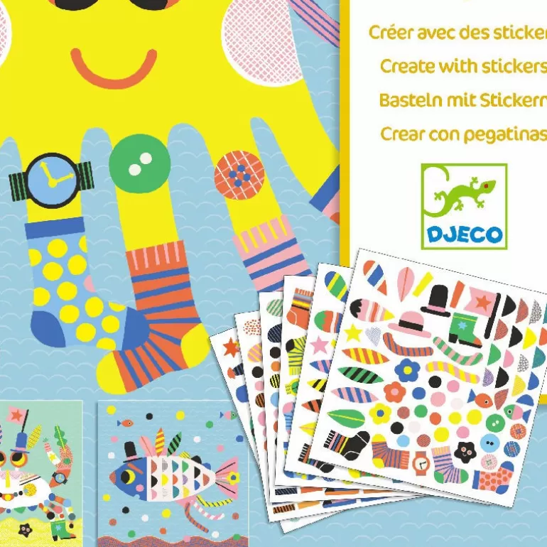 Djeco Autocollants Et Décalcomanies<Creer Des Animaux Marins Avec Des Stickers 8931