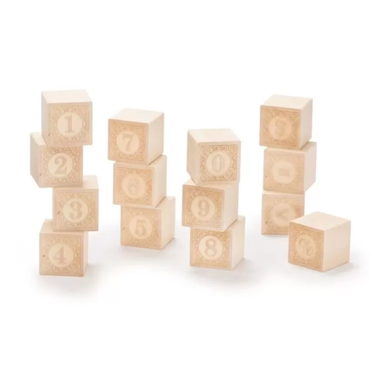 Uncle Goose Jouets Cubes En Bois<Cubes 'Chiffres' En Bois Naturel