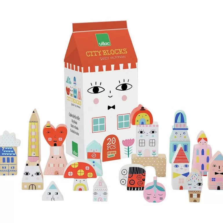 VILAC Jouets Cubes En Bois<Cubes De La Ville "Tiny City" De Suzy Ultman 8902