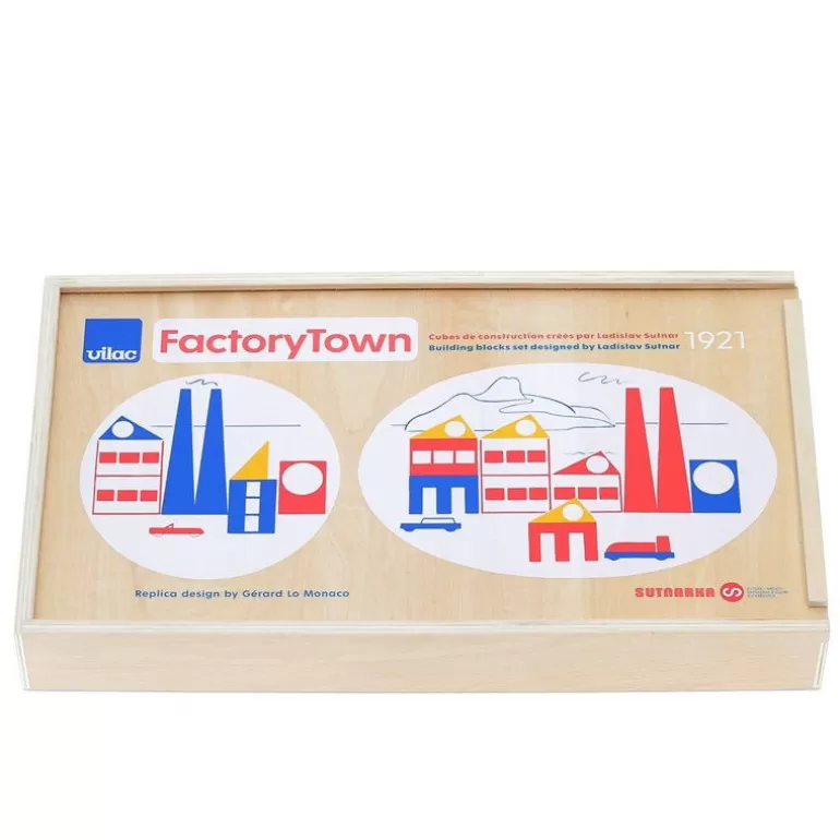 VILAC Jouets Cubes En Bois<Cubes En Bois "Factory Town" De Ladislav Sutnar 1921