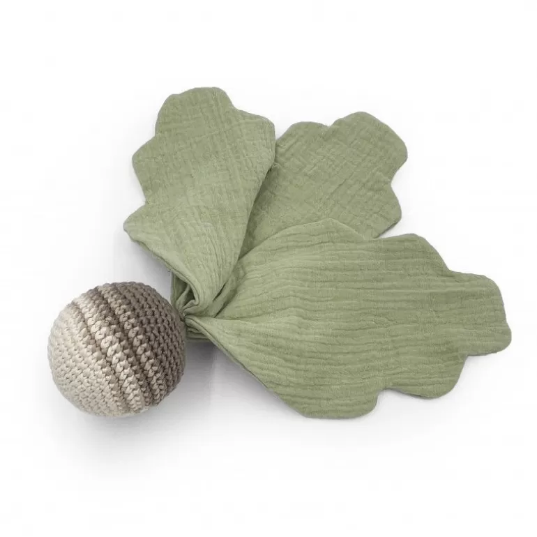 MyuM Peluches Naissance, Doudous<Doudou En Coton Bio "Le Navet Raye Beige" The Veggy Toys