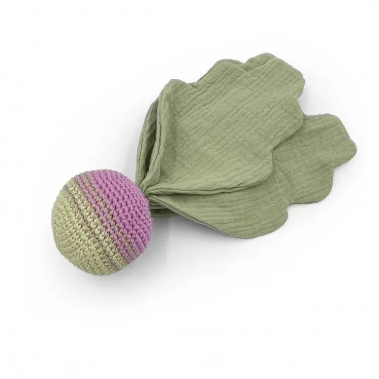 MyuM Peluches Naissance, Doudous<Doudou En Coton Bio "Le Navet Raye Violet" The Veggy Toys
