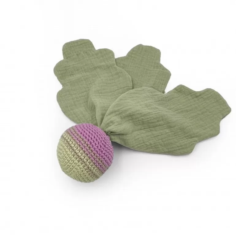 MyuM Peluches Naissance, Doudous<Doudou En Coton Bio "Le Navet Raye Violet" The Veggy Toys
