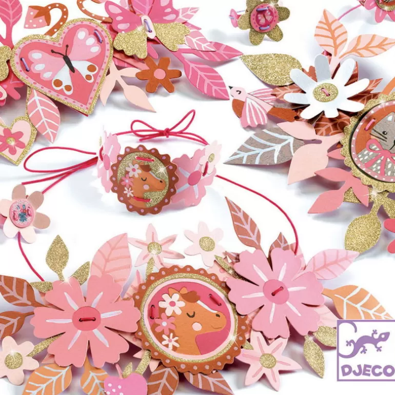 Djeco Perles, Savons, Bougies<Doux Medaillons 4 Parures De Bijoux A Creer Diy 7958