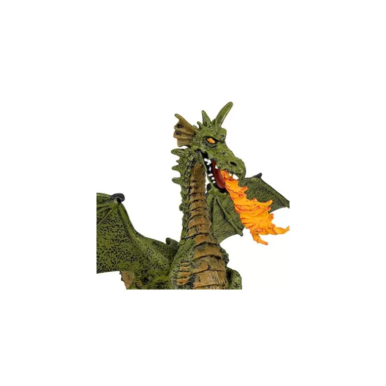 Papo Figurines Papo<Dragon Aile Vert Avec Flamme, Figurine 39025