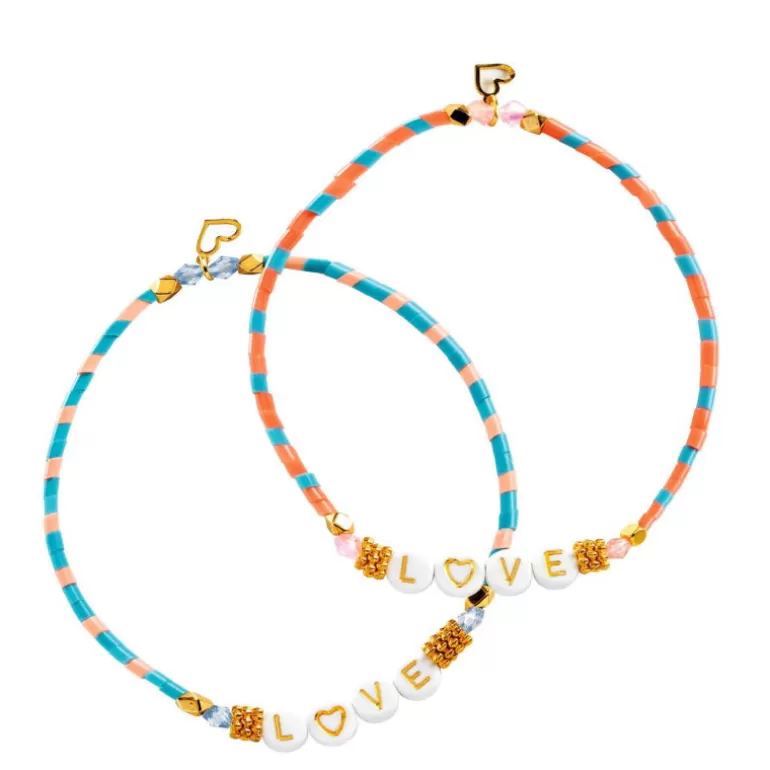 Djeco Perles, Savons, Bougies<Duo De Bracelets You & Me "Enfilage Lettres - Love" 0012
