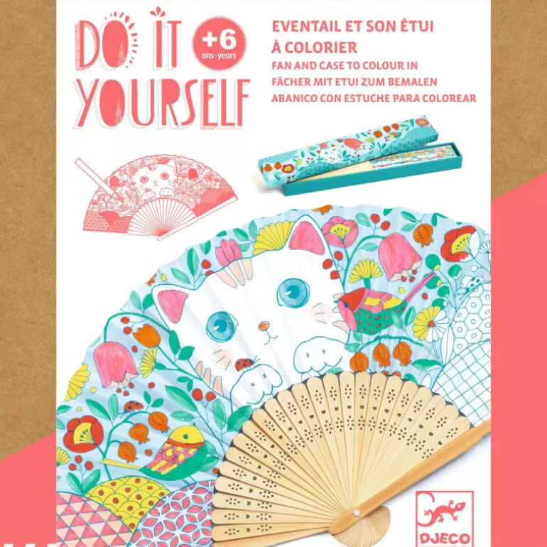 Djeco Bricolage Enfant<Eventail Et Son Etui A Colorier "Koneko" Diy 7949