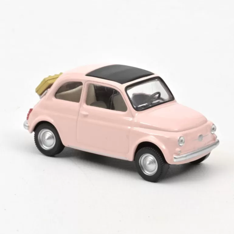 NOREV Jouets Garage, Voitures<Fiat 500 1965 Rose Clair 1-43Eme