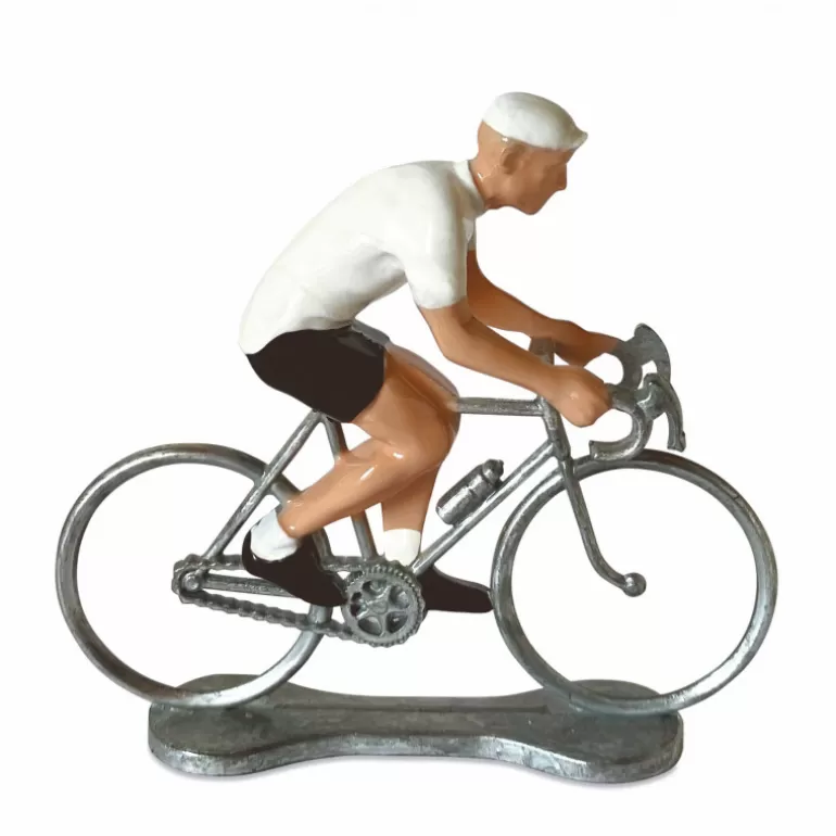 Bernard & Eddy Déco Design<Figurine Cycliste Maillot Blanc "Meilleur Jeune" _