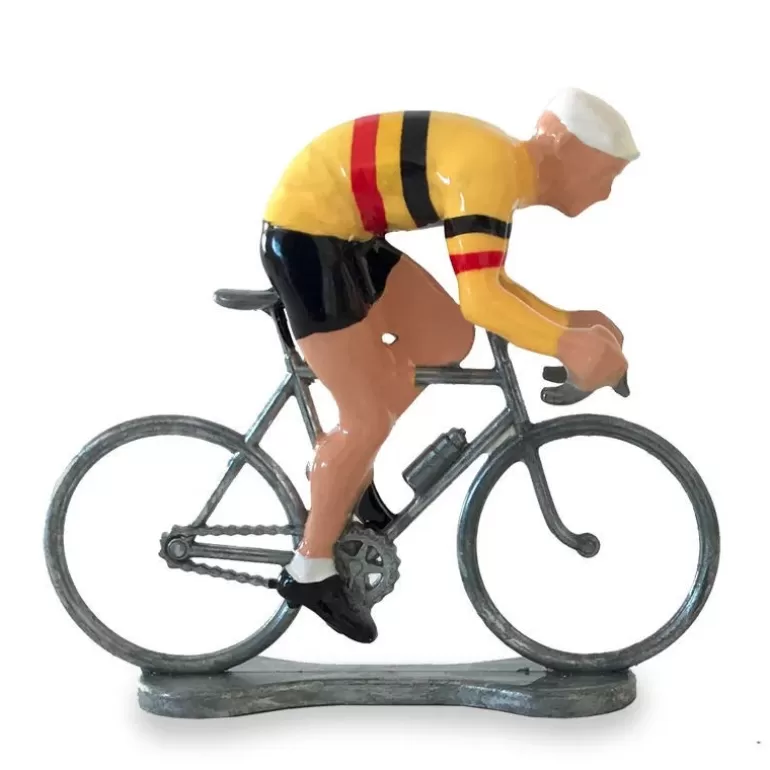Bernard & Eddy Déco Design<Figurine Cycliste Sprinteur Maillot Jaune-Belge_