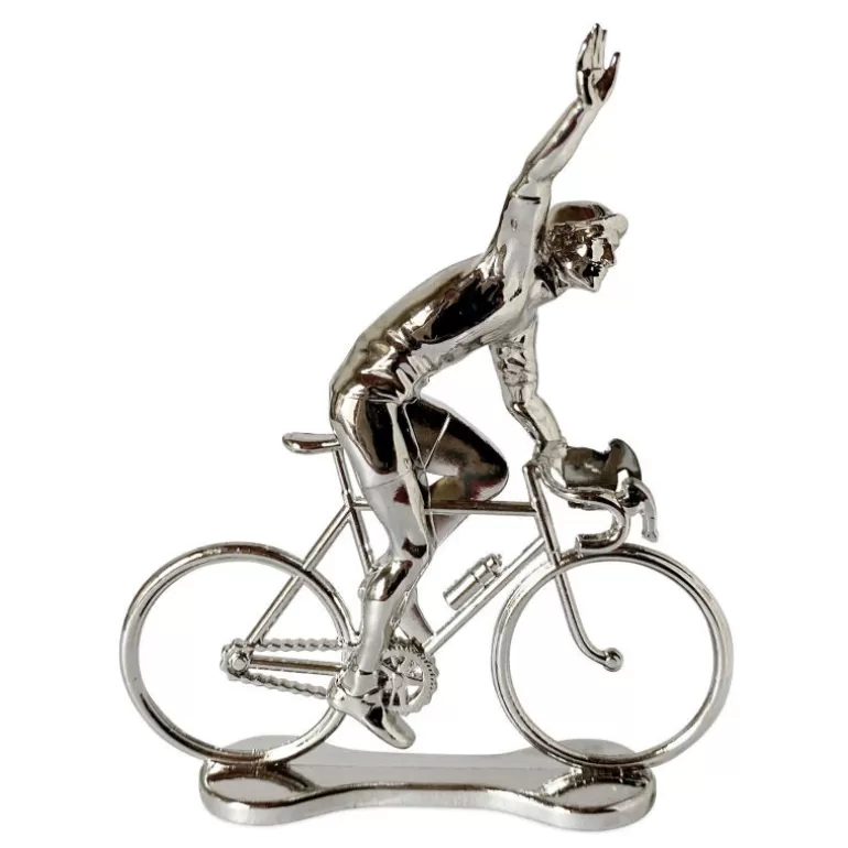 Bernard & Eddy Déco Design<Figurine Cycliste Winner Argent _