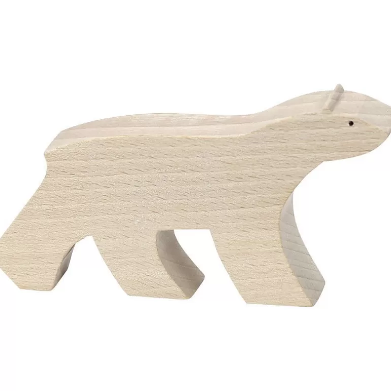 VILAC Jouets D'éveil, Hochets<Figurine D'Animal En Bois "Ours Blanc" De Pompon, 9103A
