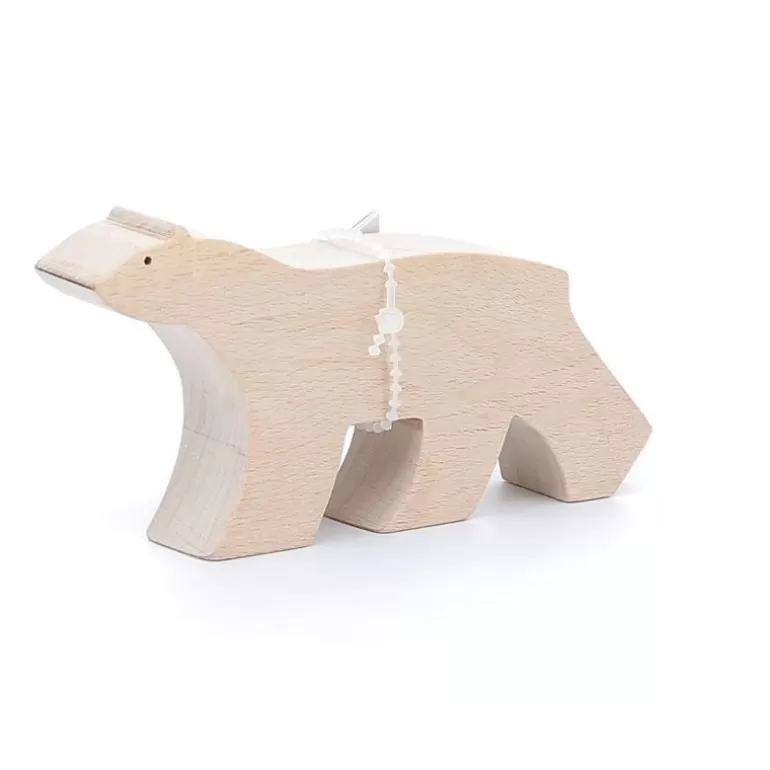VILAC Jouets D'éveil, Hochets<Figurine D'Animal En Bois "Ours Blanc" De Pompon, 9103A