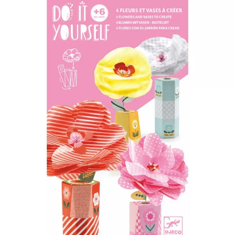 Djeco Bricolage Enfant<Fleurs Et Vases A Creer "Retrochic" Diy 7951