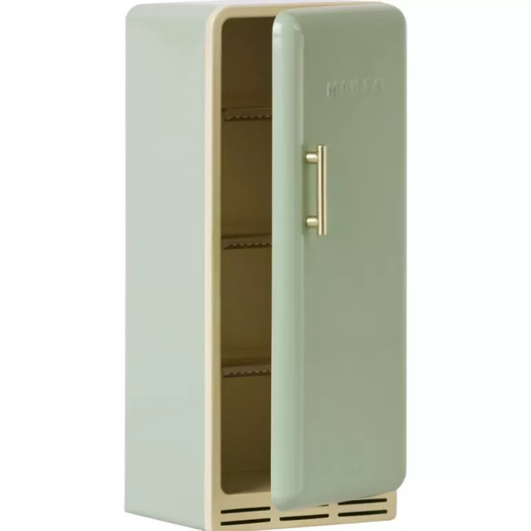Maileg Maison De Poupee En Bois<Frigo Vintage Miniature - Vert Menthe