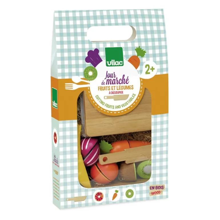 VILAC Jouets Cuisine, Dînette<Fruits Et Legumes A Découper 'Jour De Marche' 8106