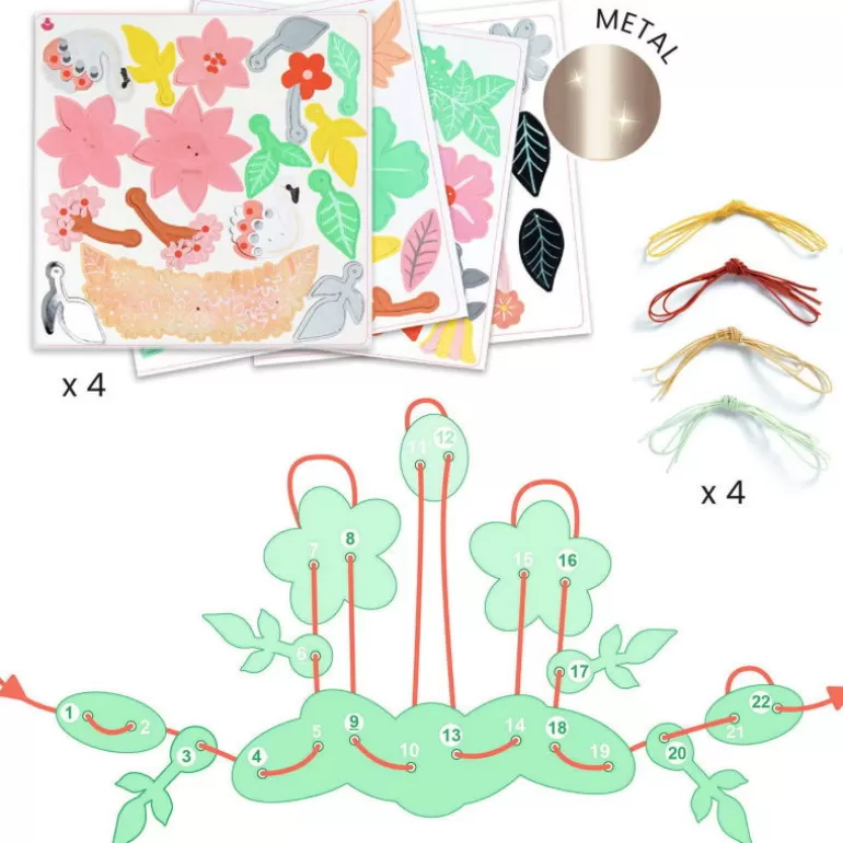 Djeco Perles, Savons, Bougies<Gaiete Coloree 4 Parures De Bijoux A Creer Diy 7957