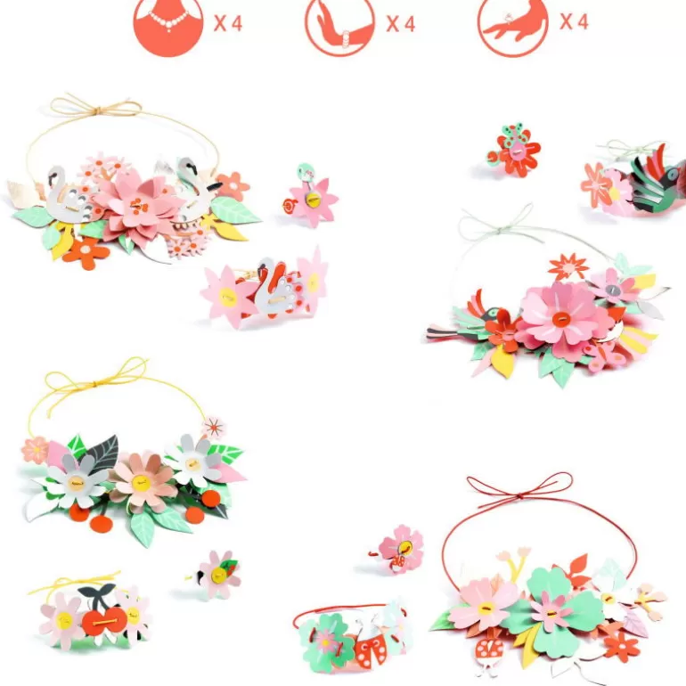 Djeco Perles, Savons, Bougies<Gaiete Coloree 4 Parures De Bijoux A Creer Diy 7957