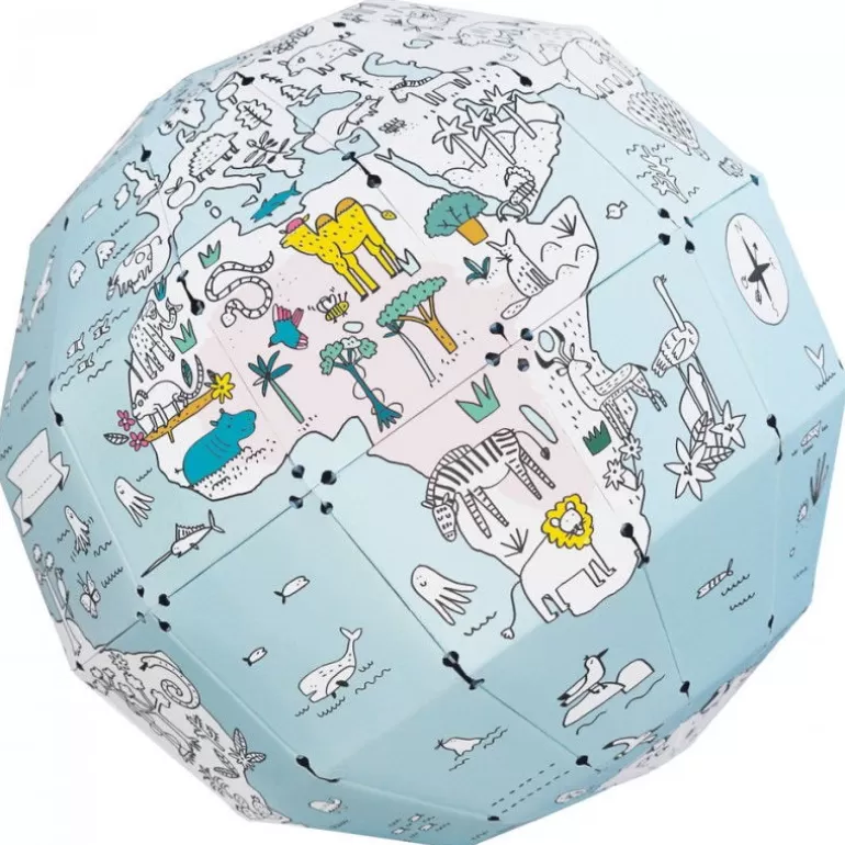 PIROUETTE Cacahouète Jeux Pirouette Cacahouète<Globe Terrestre 3D A Assembler Et A Colorier
