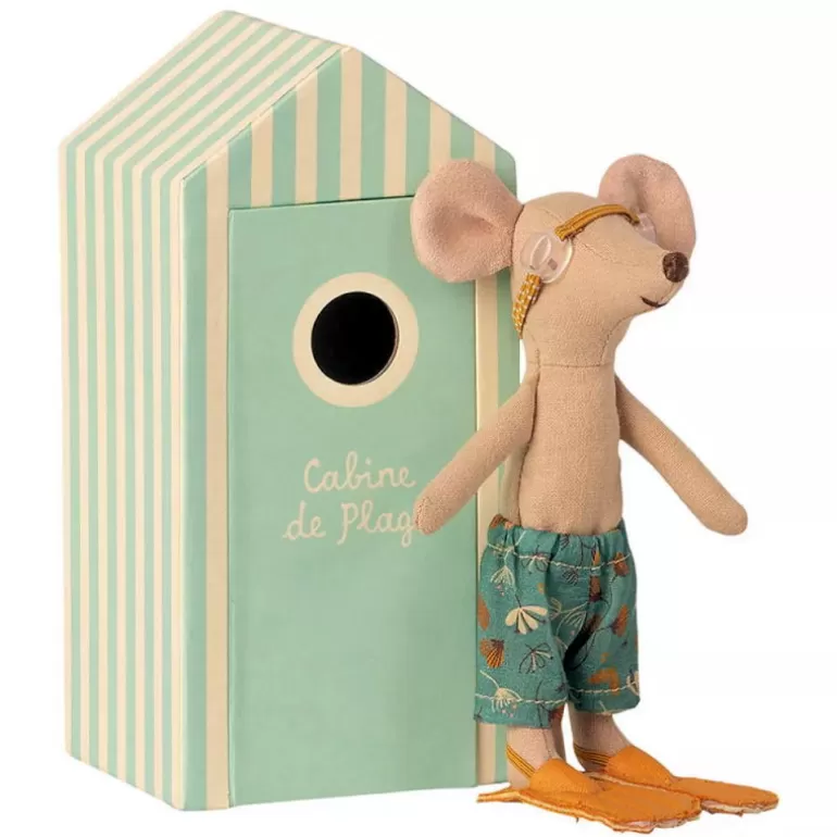 Maileg Maison De Poupee En Bois<Grand Frere Souris Et Sa Cabine De Plage