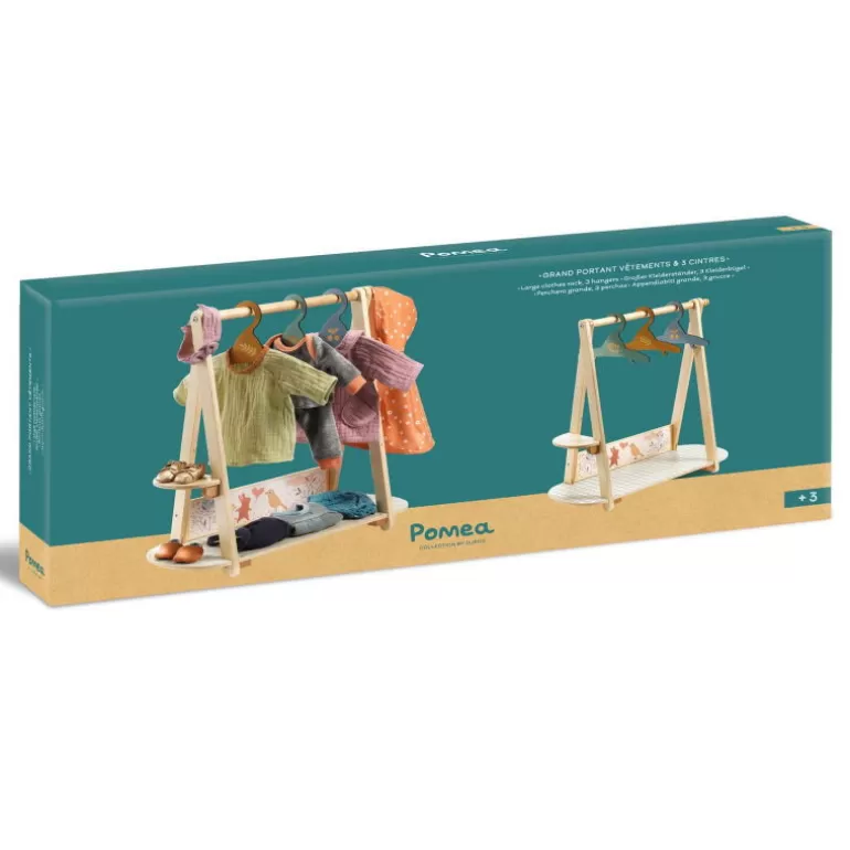 Djeco Poupées, Peluches<Grand Portant Vetements & 3 Cintres, Accessoire Pour Poupee Pomea De 7782