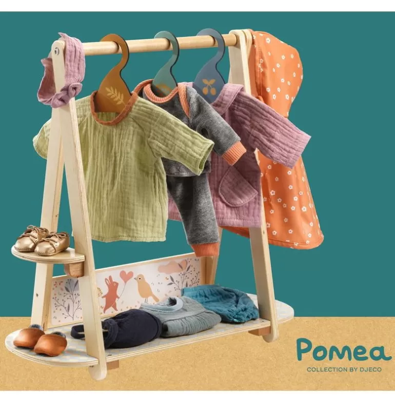 Djeco Poupées, Peluches<Grand Portant Vetements & 3 Cintres, Accessoire Pour Poupee Pomea De 7782