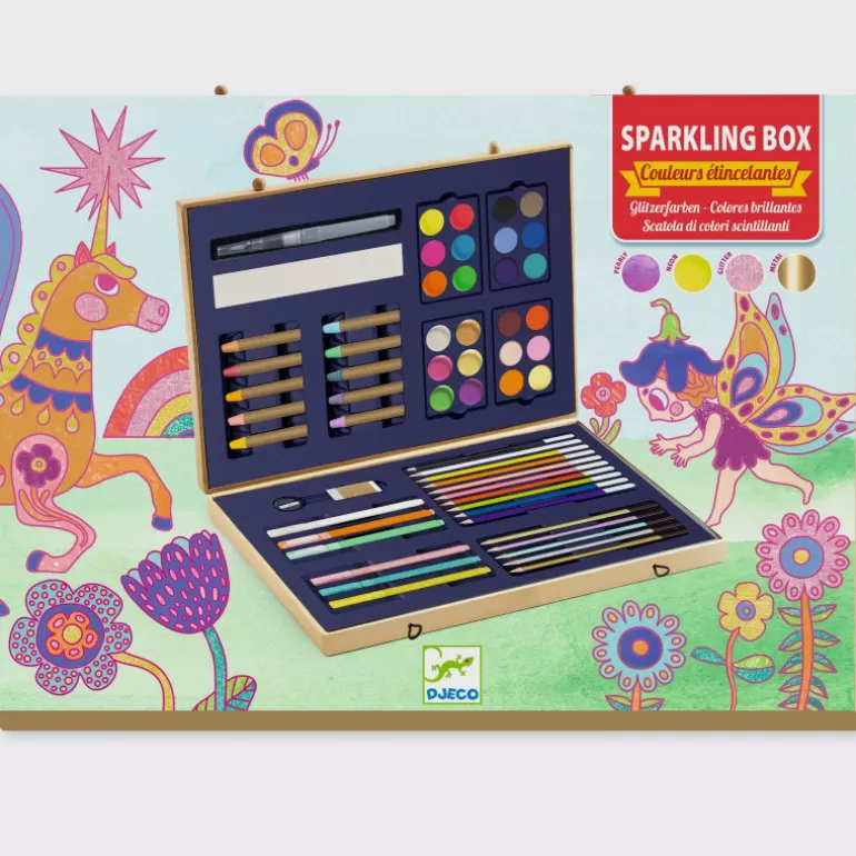 Djeco Feutres Et Gouaches<Grande Boite De Couleurs Etincelantes "Sparkling Box" 9797